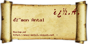 Ámon Antal névjegykártya