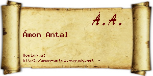Ámon Antal névjegykártya